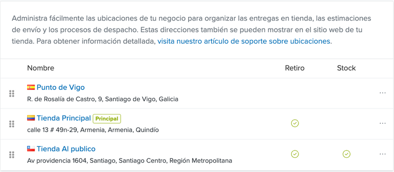 Crea una ubicación